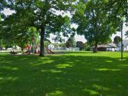 Dodge parks open area under trees