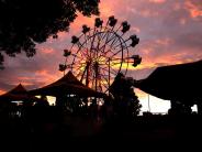 carnival wheel at night